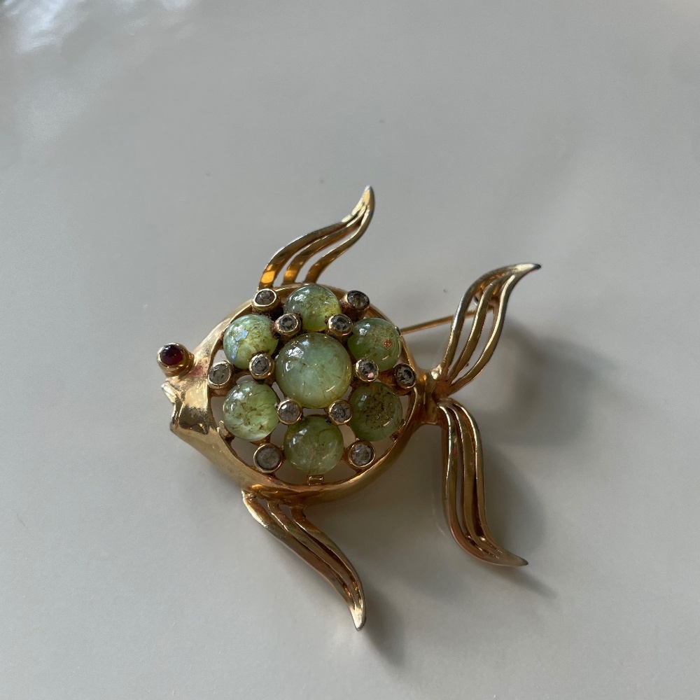 Vintage Mazer Bros Fish Brooch